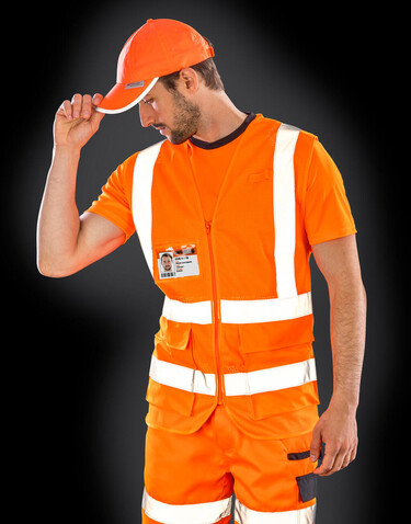 Result Executive Cool Mesh Safety Vest, Fluorescent Orange, S bedrucken, Art.-Nr. 955334053