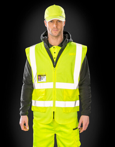 Result Executive Cool Mesh Safety Vest, Fluorescent Orange, S bedrucken, Art.-Nr. 955334053