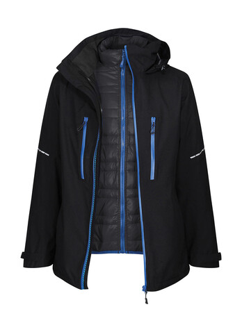 Regatta X-Pro Evader III 3 in1 Jacket, Black/Oxford Blue, S bedrucken, Art.-Nr. 957171803