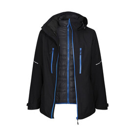 Regatta X-Pro Evader III 3 in1 Jacket, Black/Oxford Blue, S bedrucken, Art.-Nr. 957171803