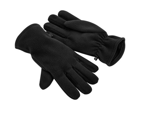 Beechfield Recycled Fleece Gloves, Black, S/M bedrucken, Art.-Nr. 958691011