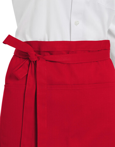 SG ACCESSORIES - BISTRO BRUSSELS - Short Bistro Apron with Pocket, White, One Size bedrucken, Art.-Nr. 959590000