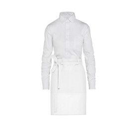 SG ACCESSORIES - BISTRO BRUSSELS - Short Recycled Bistro Apron with Pocket, White, One Size bedrucken, Art.-Nr. 960590000