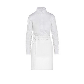 SG ACCESSORIES - BISTRO BRUSSELS - Short Recycled Bistro Apron with Pocket, White, One Size bedrucken, Art.-Nr. 960590000