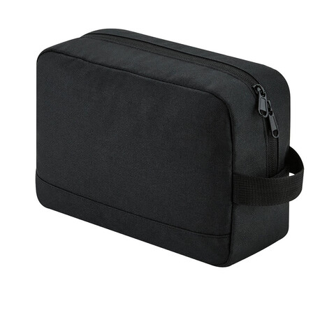 Bag Base Recycled Essentials Wash Bag, Black, One Size bedrucken, Art.-Nr. 961291010