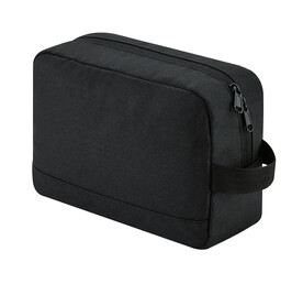 Bag Base Recycled Essentials Wash Bag, Black, One Size bedrucken, Art.-Nr. 961291010
