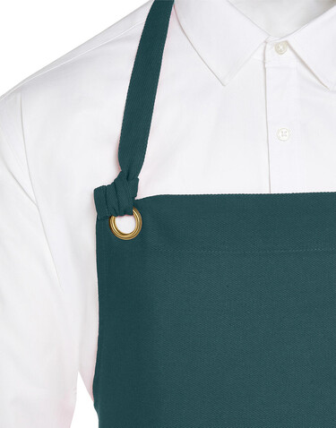 SG ACCESSORIES - BISTRO PROVENCE - Eyelet Bib Apron with Pocket, Black, One Size bedrucken, Art.-Nr. 963591010