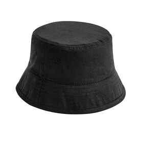 Beechfield Organic Cotton Bucket Hat, Black, S/M (58cm) bedrucken, Art.-Nr. 964691011