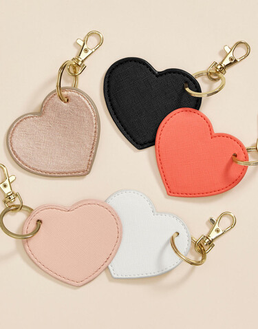 Bag Base Boutique Heart Key Clip, Soft White, One Size bedrucken, Art.-Nr. 966290010