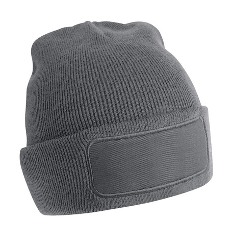 Beechfield Recycled Original Patch Beanie, Black, One Size bedrucken, Art.-Nr. 966691010