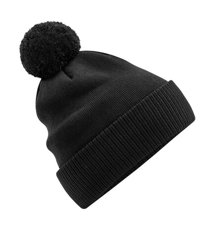 Beechfield Organic Cotton Snowstar® Beanie, Black, One Size bedrucken, Art.-Nr. 967691010