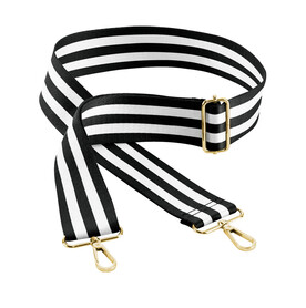 Bag Base Boutique Adjustable Bag Strap, Black/White, One Size bedrucken, Art.-Nr. 969291500