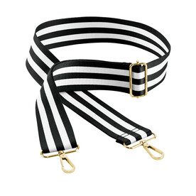 Bag Base Boutique Adjustable Bag Strap, Black/White, One Size bedrucken, Art.-Nr. 969291500