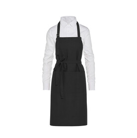 SG ACCESSORIES - BISTRO LISBON - Cotton Heavyweight Bib Apron with Pocket, Black, One Size bedrucken, Art.-Nr. 969591010