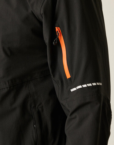 Regatta X-Pro Exosphere II Shell Jacket, Black/Magma, S bedrucken, Art.-Nr. 970171813