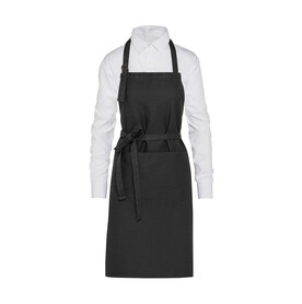 SG ACCESSORIES - BISTRO LISBON - Organic Heavyweight Bib Apron with Pocket, Black, One Size bedrucken, Art.-Nr. 970591010