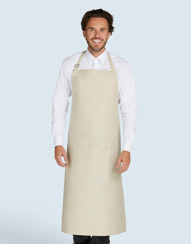 SG ACCESSORIES - BISTRO AMSTERDAM - Recycled Bib Apron with Pocket, Black, One Size bedrucken, Art.-Nr. 972591010