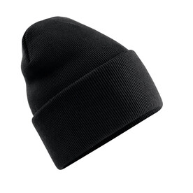 Beechfield Original Deep Cuffed Beanie, Black, One Size bedrucken, Art.-Nr. 976691010