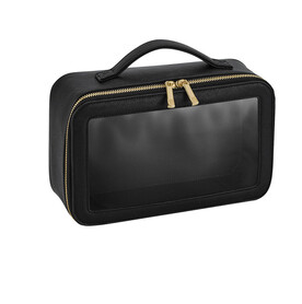 Bag Base Boutique Clear Travel Case, Black, One Size bedrucken, Art.-Nr. 984291010