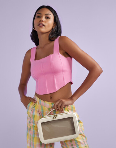 Bag Base Boutique Clear Travel Case, Black, One Size bedrucken, Art.-Nr. 984291010