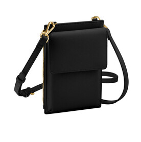 Bag Base Boutique Cross Body Phone Pouch, Black, One Size bedrucken, Art.-Nr. 990291010