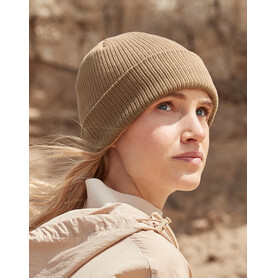 Beechfield Polylana® Ribbed Beanie, Biscuit, One Size bedrucken, Art.-Nr. 991690110