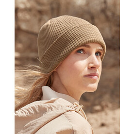 Beechfield Polylana® Ribbed Beanie, Biscuit, One Size bedrucken, Art.-Nr. 991690110