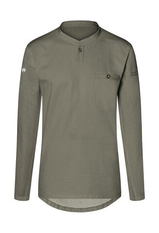 Karlowsky Workshirt Performance Long Sleeve, Sage, M bedrucken, Art.-Nr. 996675034