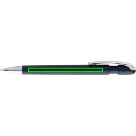 Glide GRS-zertifizierter rABS Stift mit Metallclip navy blau bedrucken, Art.-Nr. P611.3925
