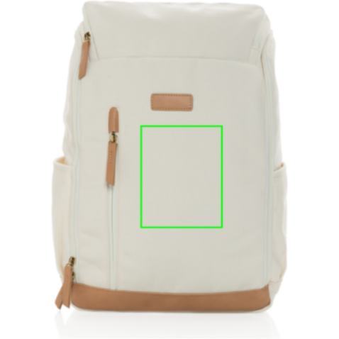 Impact AWARE™ 16 oz. r recyceltem canvas 15" Laptop-Rucksack off white bedrucken, Art.-Nr. P760.240 Impact AWARE™ 16 oz. r recyceltem canvas 15" Laptop-Rucksack off white bedrucken, Art.-Nr. P760.240