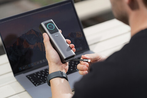 Urban Vitamin Stanford 165W 20.000mAh Powerbank grau bedrucken, Art.-Nr. P322.7802