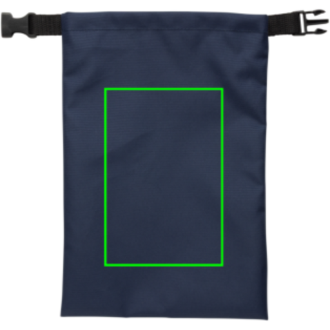 Snackstrap faltbarer Lunchbag aus AWARE™ rPET 30 x 20cm navy blau bedrucken, Art.-Nr. P422.5525