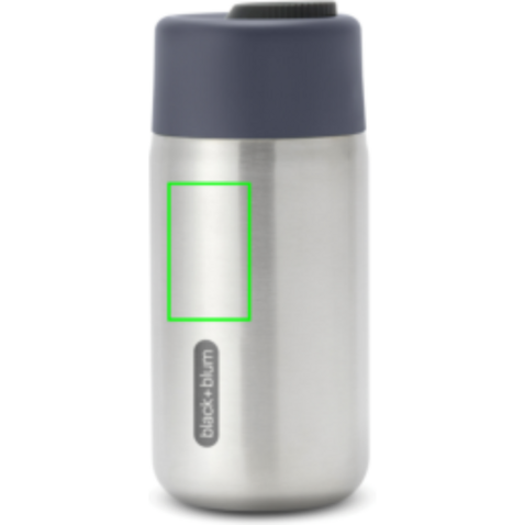 Black+Blum isolierter, auslaufsicherer Becher aus Edelstahl grau bedrucken, Art.-Nr. P439.1502 Black+Blum isolierter, auslaufsicherer Becher aus Edelstahl grau bedrucken, Art.-Nr. P439.1502