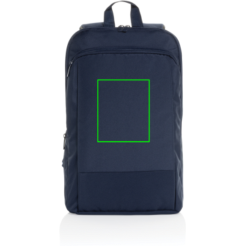 Flexpack Aware™ Expandable Slim RPET 15,6&quot; Laptop-Rucksack navy blau bedrucken, Art.-Nr. P763.4925
