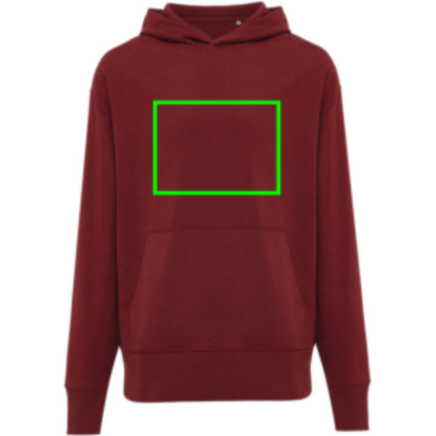 IQONIQ Yoho Relax-Hoodie aus recycelter Baumwolle burgunderrot bedrucken, Art.-Nr. T9402.007.M IQONIQ Yoho Relax-Hoodie aus recycelter Baumwolle burgunderrot bedrucken, Art.-Nr. T9402.007.M