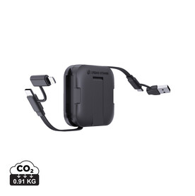 Urban Vitamin San Jose 100W-Halter mit einziehbarem Kabel schwarz bedrucken, Art.-Nr. P302.7201