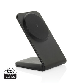 VoltPerch 15W magnetischer Wireless Charger aus RCS rec. ABS schwarz bedrucken, Art.-Nr. P309.0901