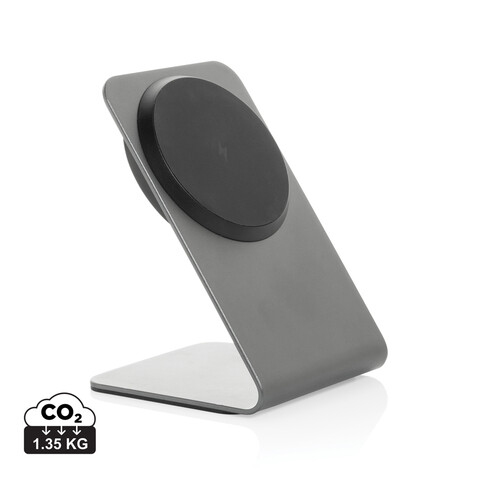 Terra Aluminium 15W magnetischer Wireless-Charger grau bedrucken, Art.-Nr. P309.1002 Terra Aluminium 15W magnetischer Wireless-Charger grau bedrucken, Art.-Nr. P309.1002