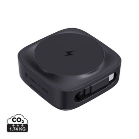 Urban Vitamin Goleta 2-in-1 15W Magnetic Wireless Charger schwarz bedrucken, Art.-Nr. P309.5301