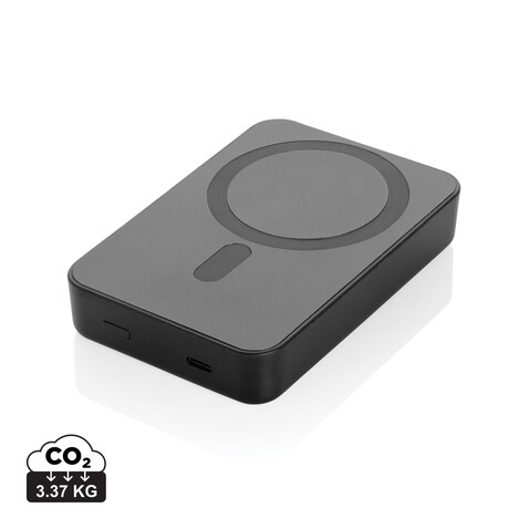 Amporia 10.000mAh magnetische Powerbank aus RCS rec. ABS schwarz bedrucken, Art.-Nr. P322.8901 Amporia 10.000mAh magnetische Powerbank aus RCS rec. ABS schwarz bedrucken, Art.-Nr. P322.8901