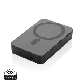Amporia 10.000mAh magnetische Powerbank aus RCS rec. ABS schwarz bedrucken, Art.-Nr. P322.8901