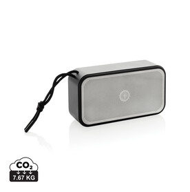 Swiss Peak 10W Basslautsprecher aus recyceltem Aluminium grau bedrucken, Art.-Nr. P331.0902
