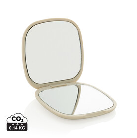 Reflecta Make-Up Spiegel aus RCS rec. ABS beige bedrucken, Art.-Nr. P457.0419