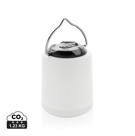 Limio tragbare wiederaufladbare Tischlampe aus RCS rec. ABS weiß bedrucken, Art.-Nr. P513.5003