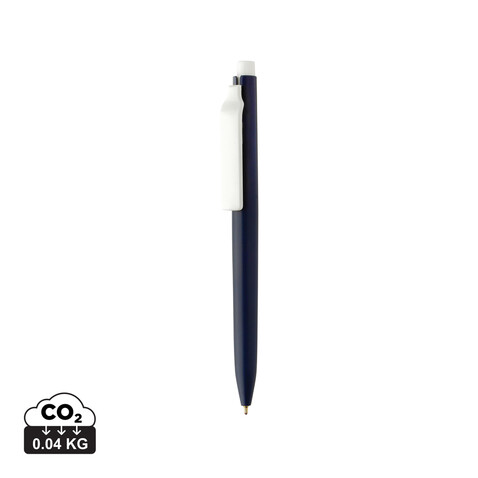 Vibe GRS-zertifizierter rABS-Stift mit Ultra-Glide-Tinte navy blau, weiß bedrucken, Art.-Nr. P611.3825 Vibe GRS-zertifizierter rABS-Stift mit Ultra-Glide-Tinte navy blau, weiß bedrucken, Art.-Nr. P611.3825