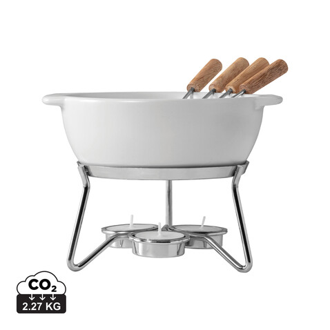 BOSKA Käse-Fondue Set Party - 750ml weiß bedrucken, Art.-Nr. RB853548