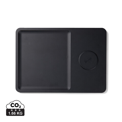 VINGA Timo RCS Desk-Charger und Ablage schwarz bedrucken, Art.-Nr. V3080001