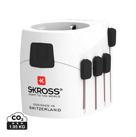 SKROSS Pro 3-Pole World Travel Adapter weiß bedrucken, Art.-Nr. RB1.103145