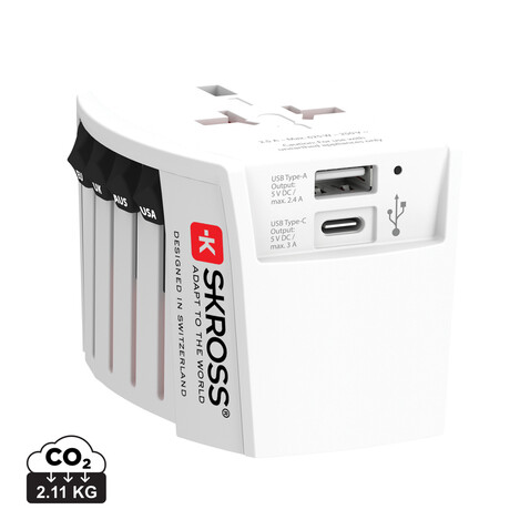 SKROSS MUV USB ( 1 USB-C 1 USB-A) weiß bedrucken, Art.-Nr. RB1.302962 SKROSS MUV USB ( 1 USB-C 1 USB-A) weiß bedrucken, Art.-Nr. RB1.302962