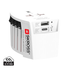SKROSS MUV USB ( 1 USB-C 1 USB-A) weiß bedrucken, Art.-Nr. RB1.302962
